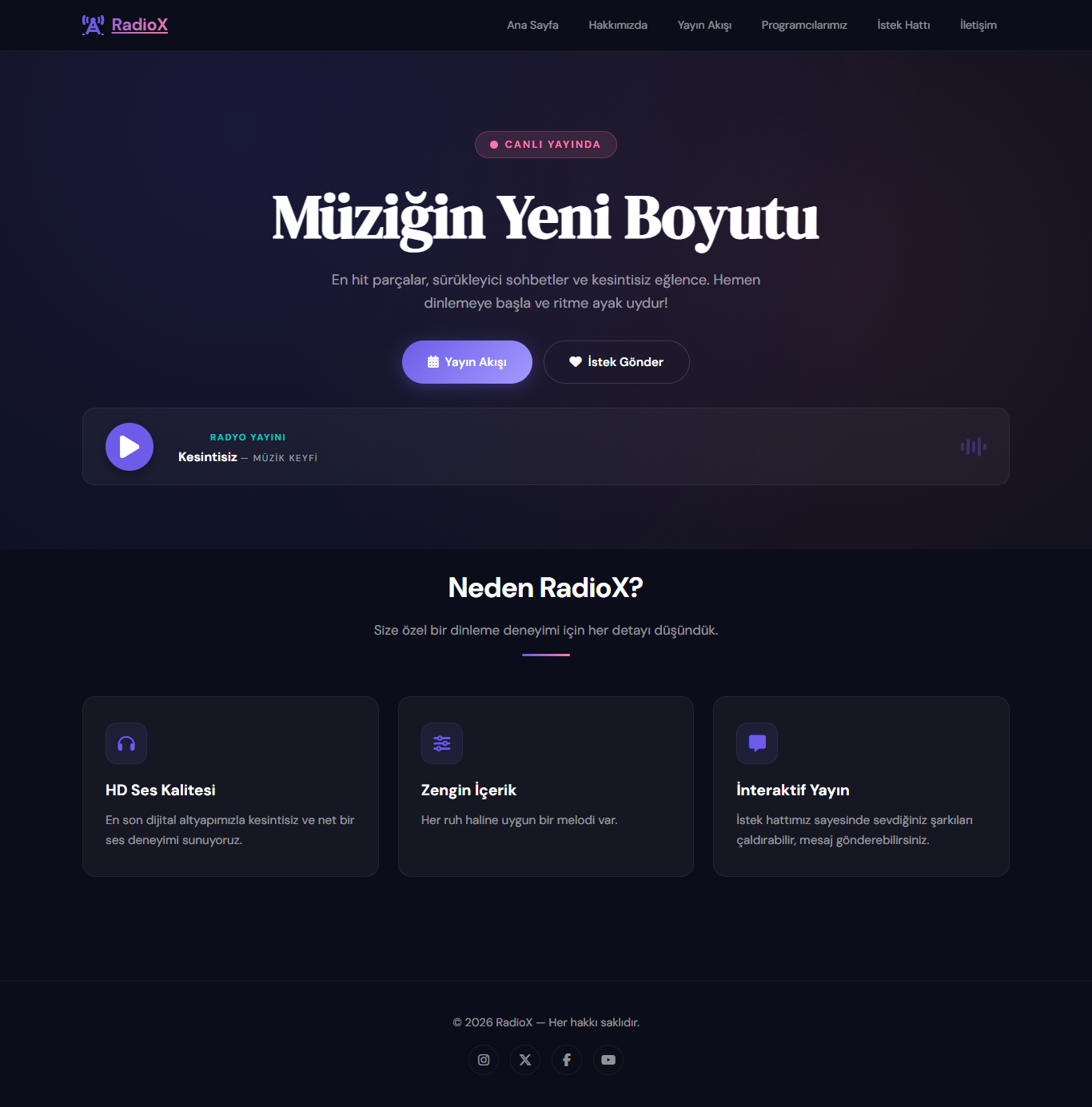 Radyo Web Sitesi Pro 7