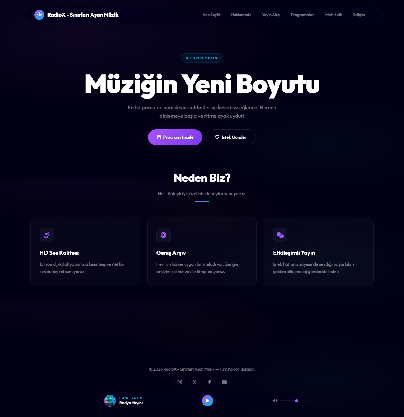 Radyo Web Sitesi Pro 6